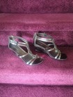 KENNETH COLE REACTION Pewter Ankle Strap Sandals Size 10 NWOT — photo 1