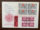 Cool SWITZERLAND 1953 'Pro Patria'  First Day Cover blocks of Sc# B222 + B224