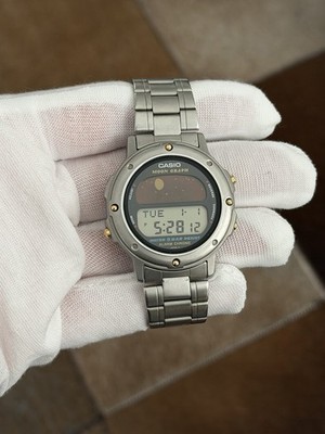 Rare Vintage Casio Moon Graph GMW-61 Men's Digital Sports Watch