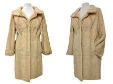 PRADA ~ Real sheared MINK fur ivory-beige coat ~ sz: S-M ; it: 42 * AUTHENTIC