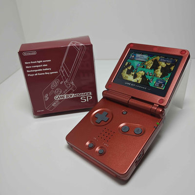 Nintendo Game Boy Advance GBA SP - Flame Red AGS-101 V2 IPS