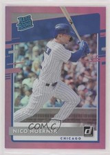 2020 Panini Donruss Rated Rookie Holo Pink Nico Hoerner #38 Rookie RC h3a