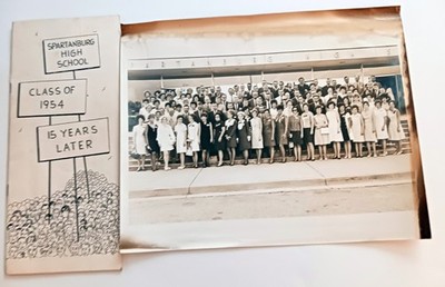 Spartanburg High School SC Class of 1954 15 Years Later plus Reunion Photo