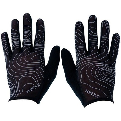 Handup Vented Gloves - Topo Map Black, XSmall SUMM3727XSML