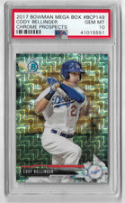 Cody Bellinger 2017 Bowman Chrome Mega Box #BCP149 Mojo Refractor RC PSA 10