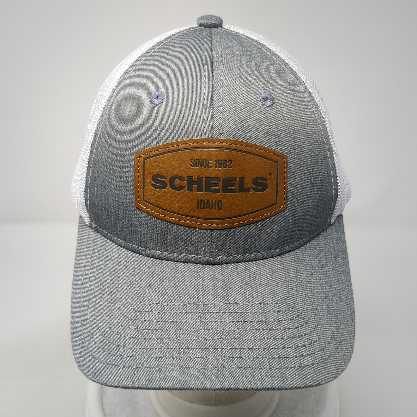 Scheels Idaho Leather Patch Snapback Trucker Hat … - image 2