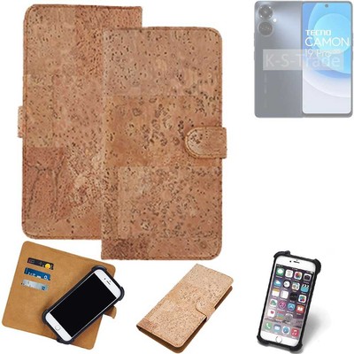FÜR Tecno Camon 19 Pro 5G HÜLLE TASCHE KORK CORK ETTUI SCHUTZ COVER