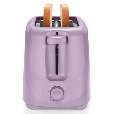 2-Slice Toaster with 6 Shade Settings and Removable Crumb Tray, Lilac Bloom