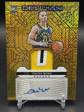 2023 Panini Obsidian Isaiah Wong Rookie Jersey Autos Gold Flood /10 #227 RPA RC