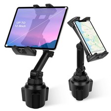 Cup Holder Car Tablet Mount, Universal 360  Rotation Adjustable Long Arm Hold...