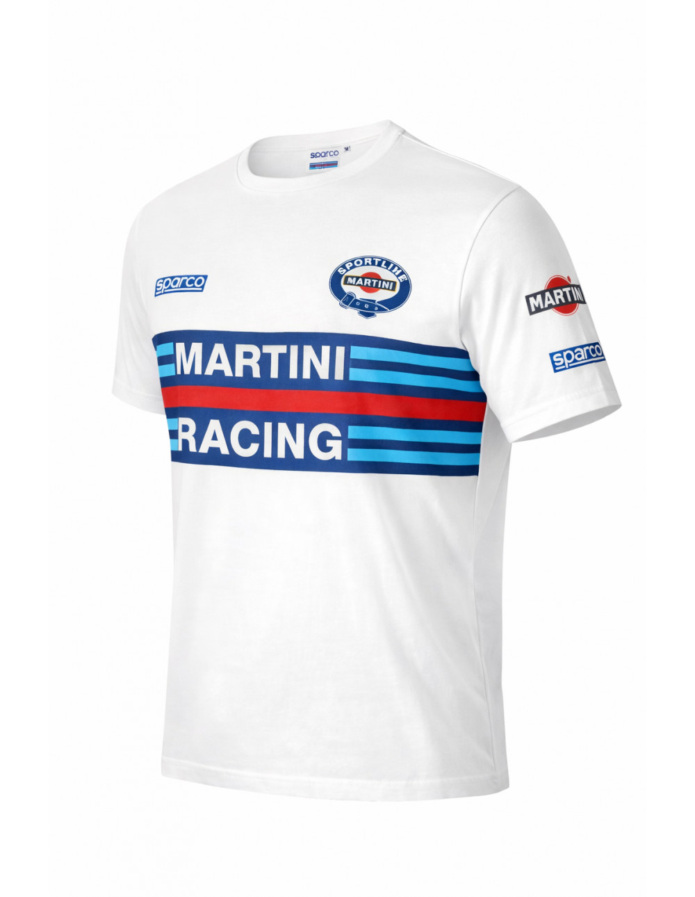 T-Shirt Originale Sparco Martini Racing Bianca Taglia M in Cotone Elasticizzato