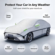 Half Car Cover For Suv Truck Waterproof Snow Hail Rain Dust Windproof Outdoor Half Car Cover For Suv Truck Waterproof Snow Hail Rain Dust Windproof Outdoor