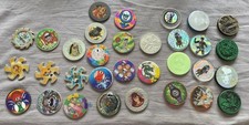 Collection Of 32 Unbranded Slammers For POGS from 1990s. Metal And Plastic Kinis