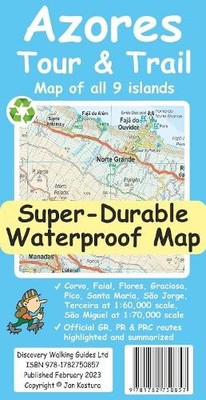 Jan Kostura Azores Tour & Trail Super-Durable Map (2nd edition (Map) (US IMPORT)