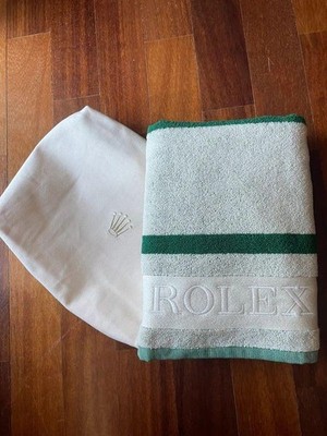 Rolex Clutch Pochette Handtuch Travel set neu hand towel Tasche Bag Etui  Tennis