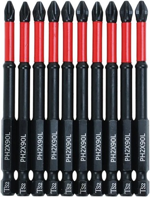 AUTOTOOLHOME 10 Pack Phillips PH2 Magnetic anti Slip Screwdriver Bit Set 3-1/2''