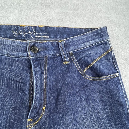 Quiksilver x Reese Forbes Jeans Mens 33 Blue Straight Leg Regular Fit 33x32 - Picture 3 of 15