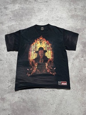 Vintage WWE Authentic The Undertaker Hell's Gate Faded T-Shirt Black Men's XL