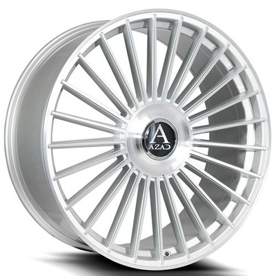 Azad Wheels AZ25 - Floating Cap 22x10.5 Brushed Silver (4pcs) A2