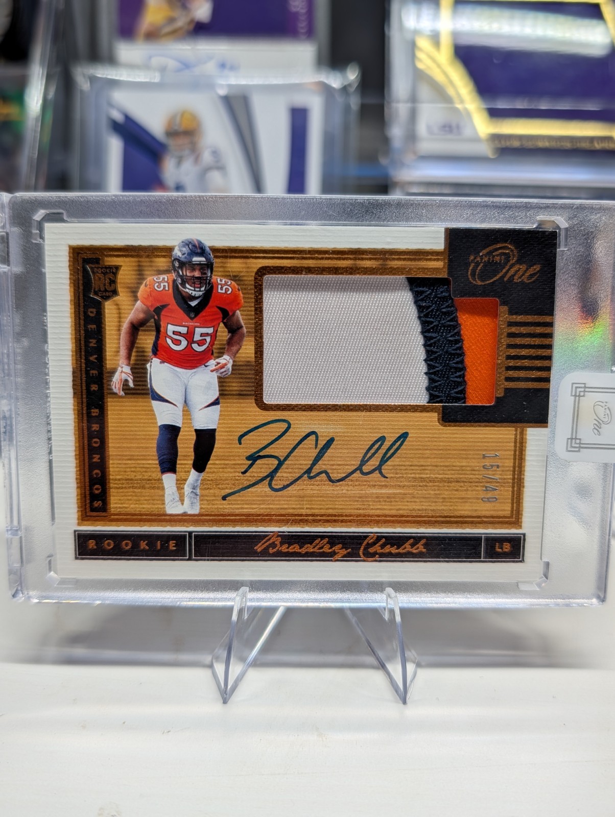 Bradley Chubb Panini One #20 Autograph-Bronze