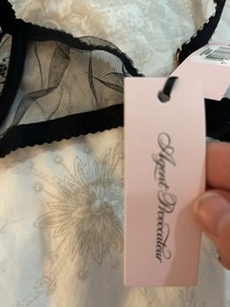 Agent Provocateur Jayce 36C Balconette Underwired Sheer Mesh Floral Embroidered