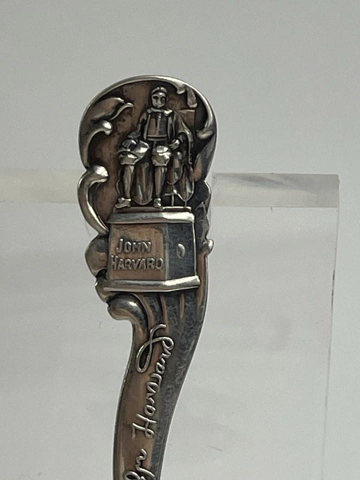 ESTATE STERLING  FRANK M. WHITING MARQUIS JOHN HARVARD SOUVENIR SPOON-4 3/8" - Image 2 of 4