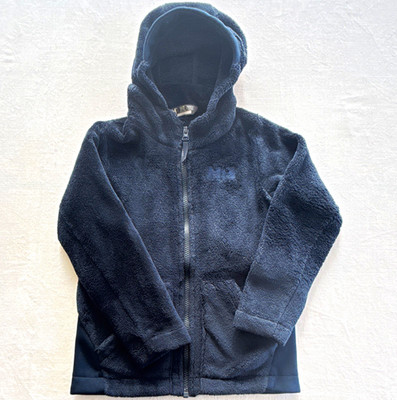 Helly Hansen Unisex Kids Navy Fleece Hooded Full Zip Jacket Size 7