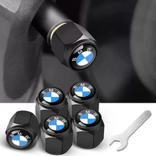 Black Car Wheel Tire Air Valve Stem Dust Valve Cap Cover with Hex for BMW 5PCS