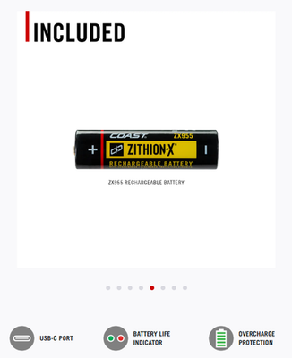 Coast ZX955 Zithion-X 3.7 Volts 4000mAh Rechargeable Battery | eBay