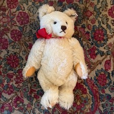 1983 STEIFF ORIGINAL TEDDYBAER TEDDYBEAR 0203/26 26CM 9 INCHES WHITE