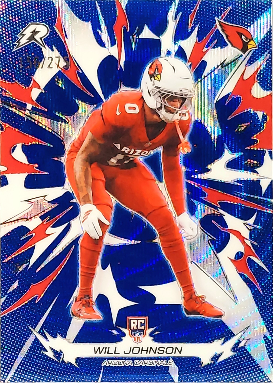 2026 Topps Resurgence Football Navy Surge SP /275 Will Johnson RC #102 CARDINALS