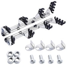 Chrome Linear Spark Plug Wire Looms Separator Kit Silver