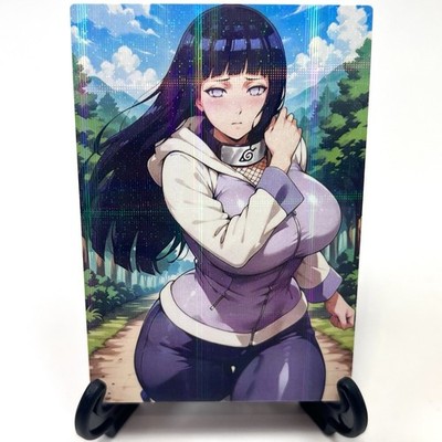 Naruto Hinata Hyuga Sexy Hot Anime Waifu Girl Doujin Lewd Goddess Story Art Card