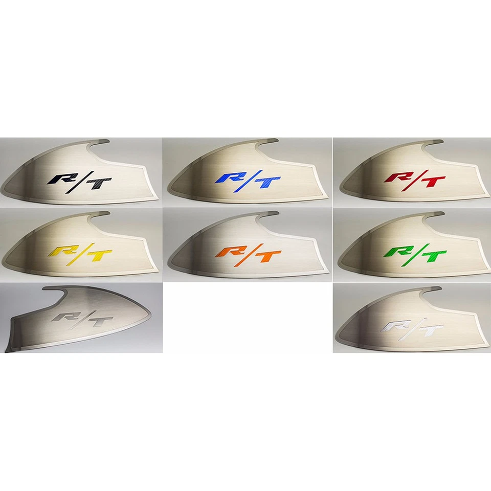 Insignias de puerta MOPAR azul incrustación 'R/T' para Dodge Challenger 2015-2017 [SS] Foto 4 de 4