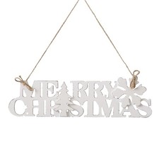 Rustic Merry Christmas Sign for Front Door 16 Inch, Wall Hanging Distressed W...