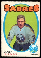 1971-72 OPC O-Pee-Chee AS IS LOW GRADE Larry Hillman Buffalo Sabres #168