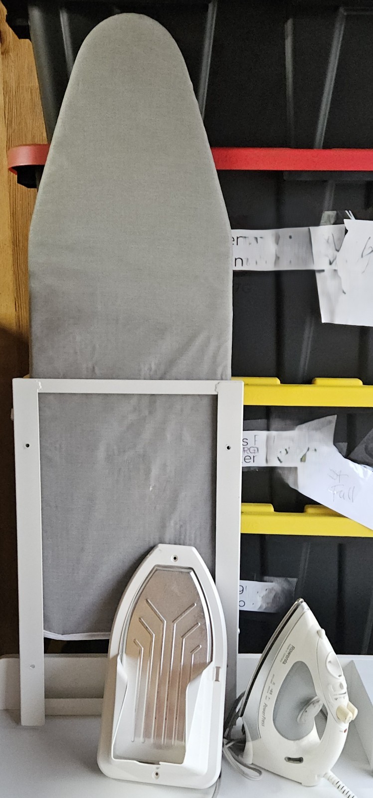 , Mounted Wall Iron Holder & Fold Out