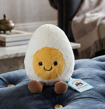 Jellycat Amuseables Boiled Egg Plush Keychain Bag Charm Toy Gift NWT