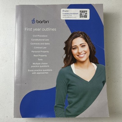 Barbri Civil Procedure First Year Outlines 2022 Trade Paperback