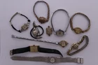 Vintage Wind-Up Women's Watches Lot of 10 Pre-Owned Not Tested (43-72a)