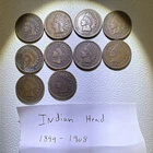 Indian Head Small Cent Lot 1899-1908 Bronze Philadelphia BN (10 Coins)