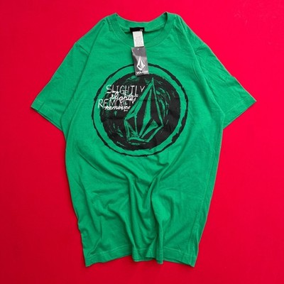 Volcom Mens Slightly Removed Graphic T-Shirt Green Short Sleeve Skate Tee Small
