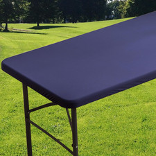 Rectangle Spandex 4 FT Fitted Tablecloth, Elastic Folding Picnic Table Cloth, St