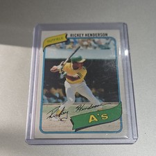 Topps 1980 Rickey Henderson #482 RC Rookie Base Oakland Athletics Baseball