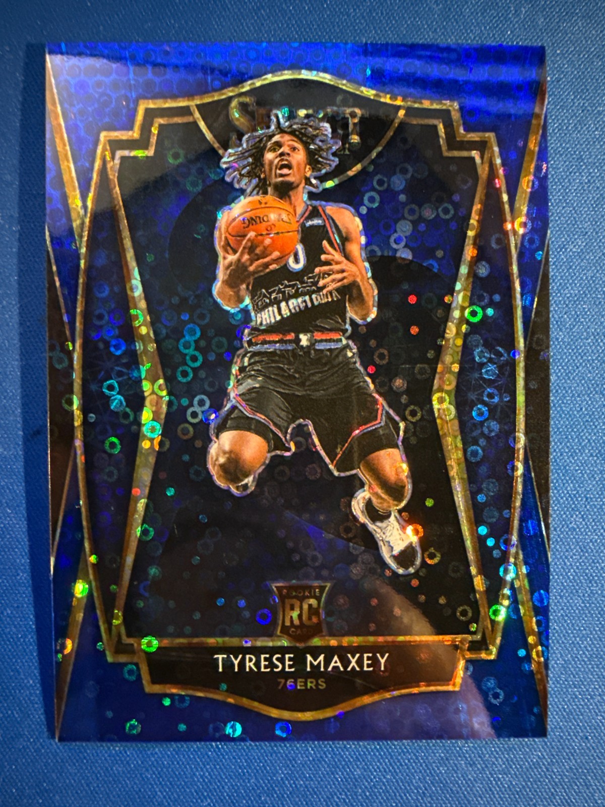 2020-21 Select Blue Disco Fastbreak #174 Tyrese Maxey /25 RC Sixers