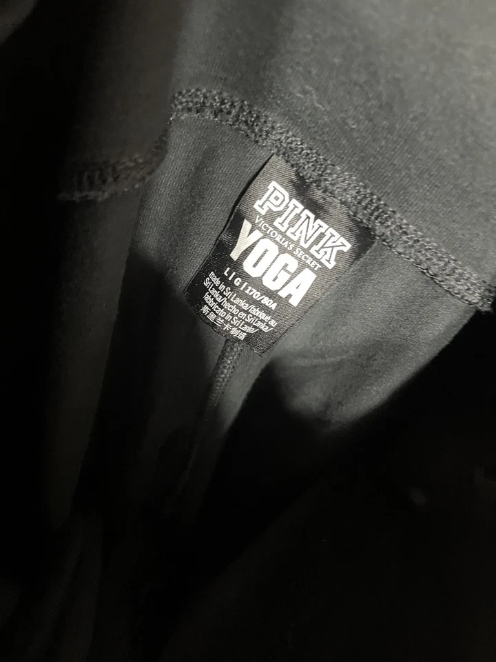 Leggings negros grandes rosa Victoria’s Secret para mujer yoga logotipo liso hechizo Foto 4 de 4