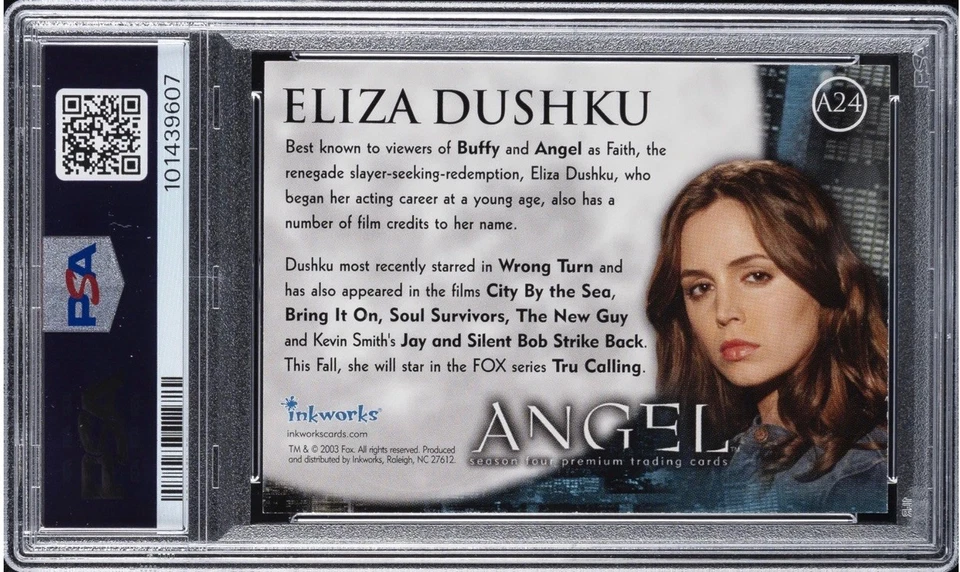 Eliza Dushku PSA 5 Auto 8 2003 Inkworks Angel Autographs Signed Card #A24 DNA - Image 3 of 3