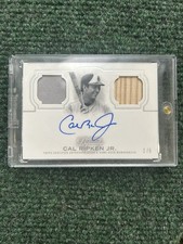 2020 Topps Dynasty Cal Ripken Jr. Orioles HOF Game Used Jersey Bat AUTO 2/5