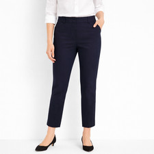 Talbots Hampshire Petites 10P Navy Blue Ankle Pants Stretch Career Work Stretch