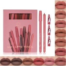 Lip Liner Set, 12Pcs Matte Lip Liners with Sharpener, Premium Smooth and High...